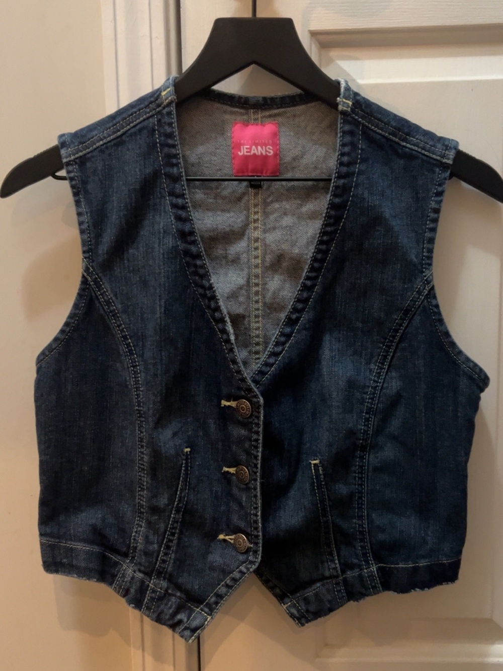 The Limited Jeans Dark Blue Denim Vest